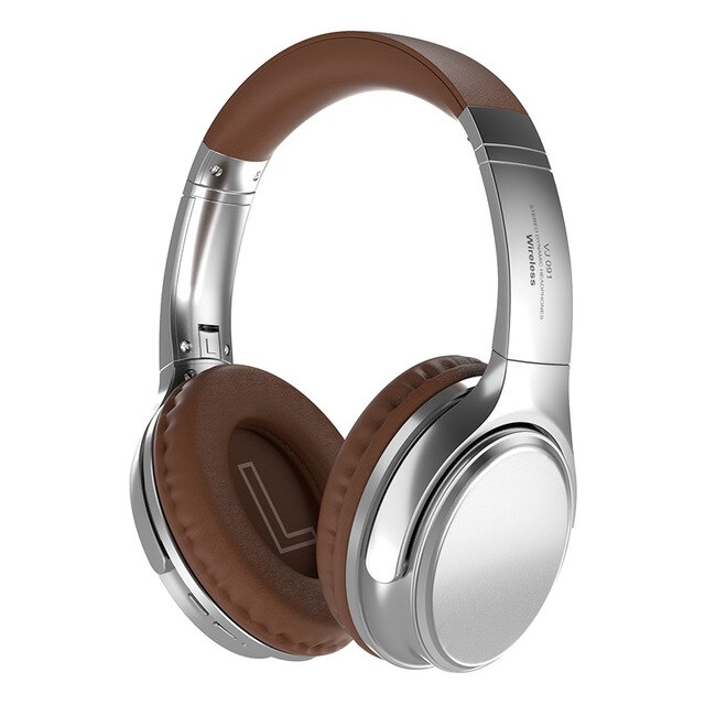 VJ901 – écouteurs sans fil Bluetooth 5.0, casque de Sport HIFI, oreillettes pliables stéréo avec carte micro TF, fonction MP3 AUX: Silver