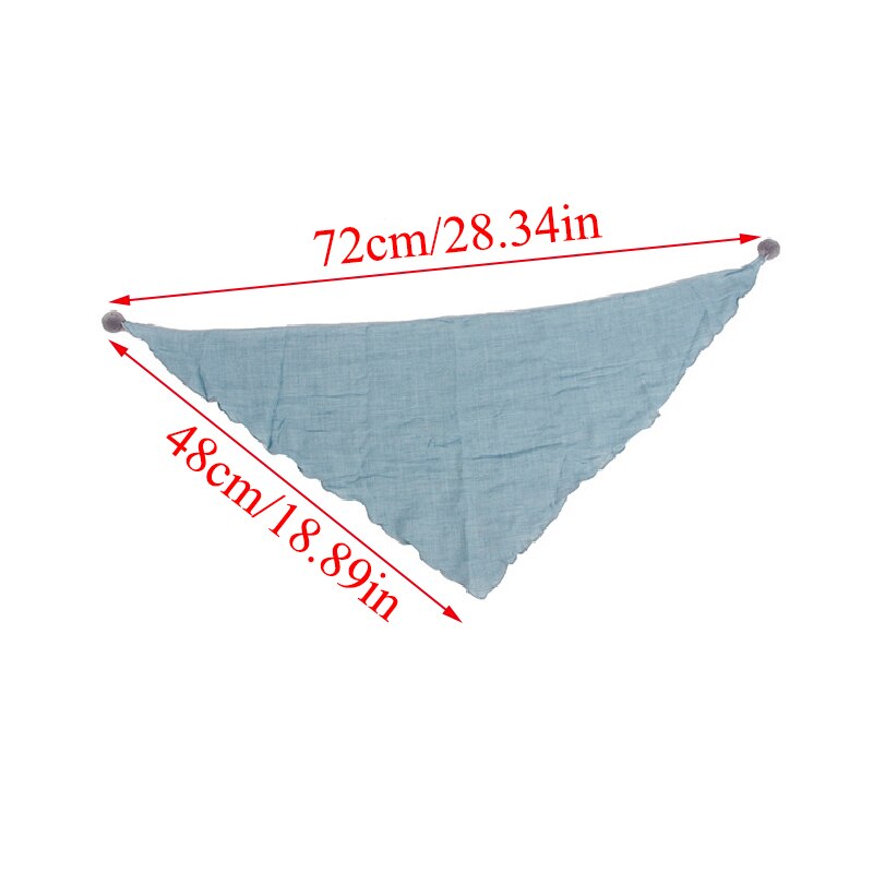 Baby bomull triangel sjalar ren färg varm scarf med söt boll höst vinter barn hals varm haklappar halsduk färgglad scarf