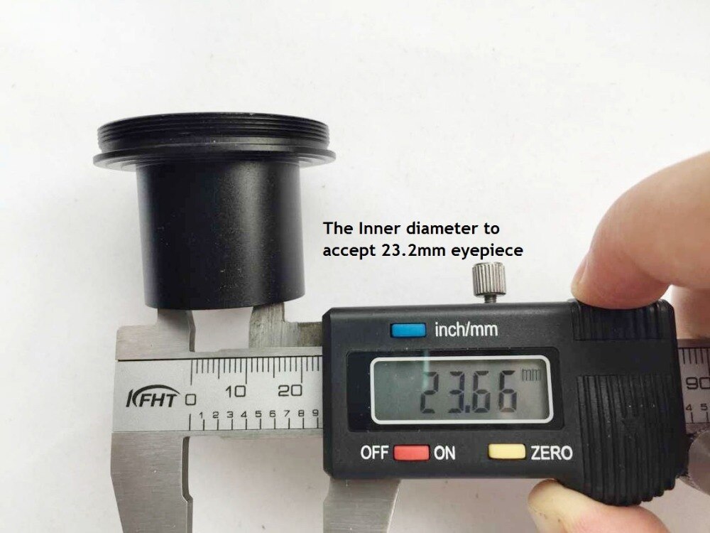 T mount 30mm to 23.2mm Microscope Camera Eyepiece Ring Adapter w/ C-mount Thread