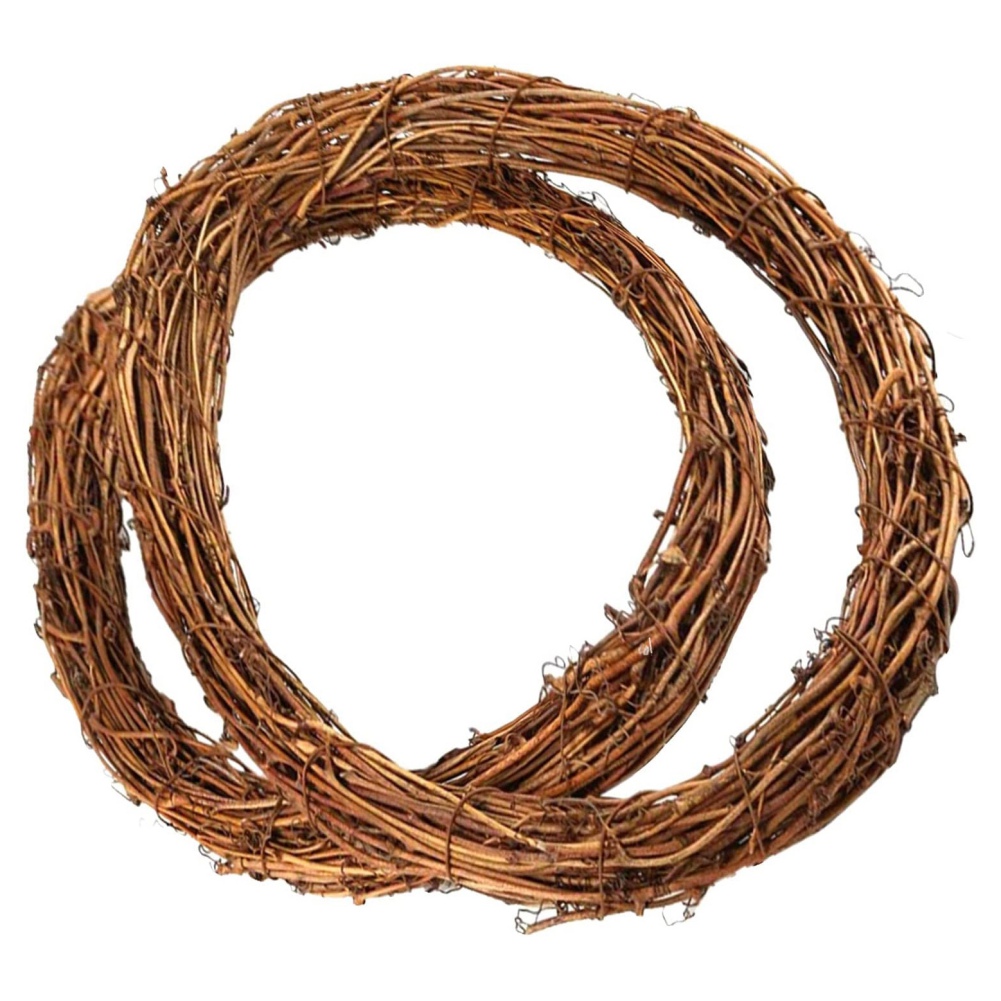 Couronne ronde en rotin naturel, 10/15/20/25/30/40cm, bricolage, tige de branche, guirlande suspendue, décor de fête d'anniversaire et de mariage, de noël