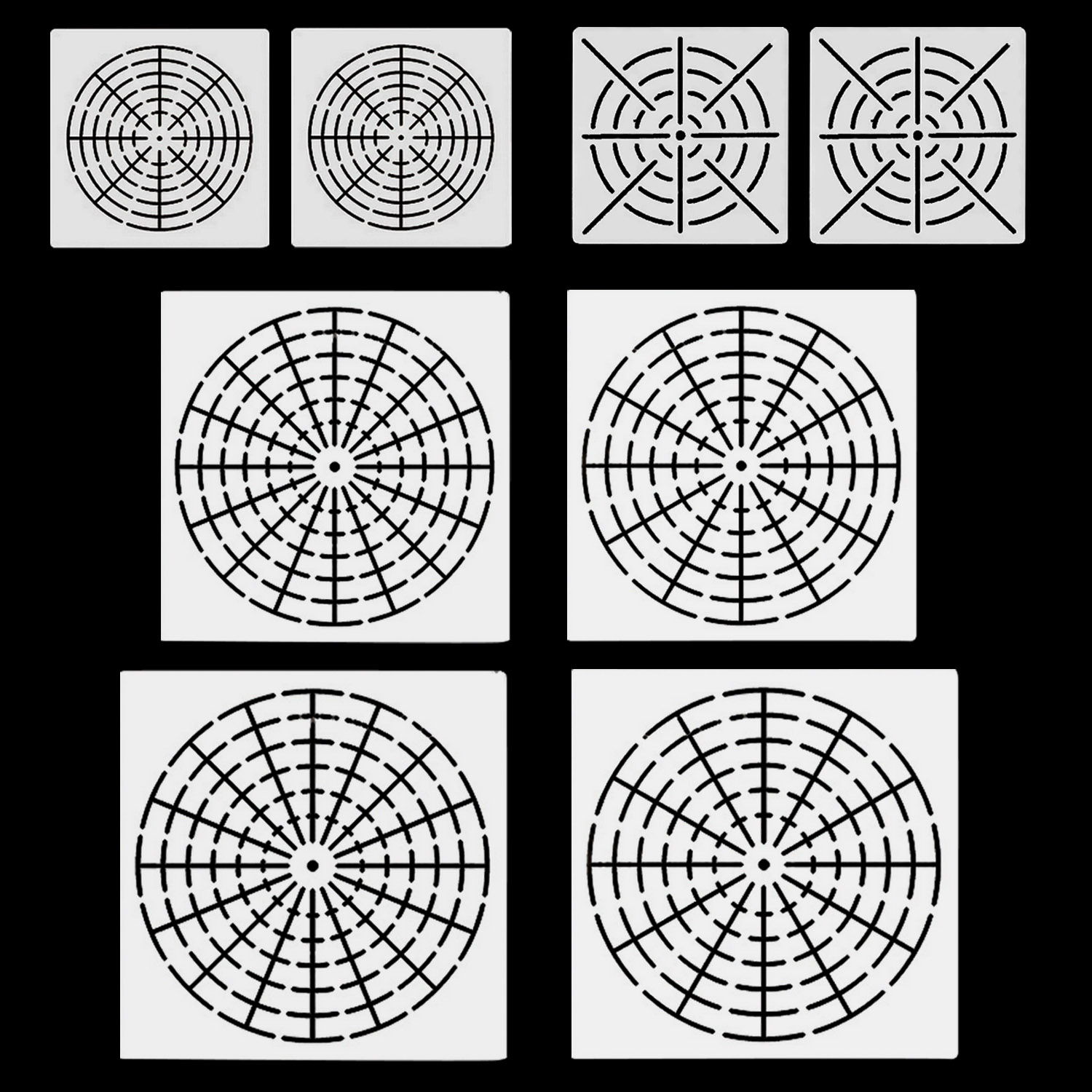 DIY 8PCS Reusable Mylar Mandala Dotting Painting Stencils Templates Tools for Craft Furniture Wood Canvas Rocks Fabric Wall Art