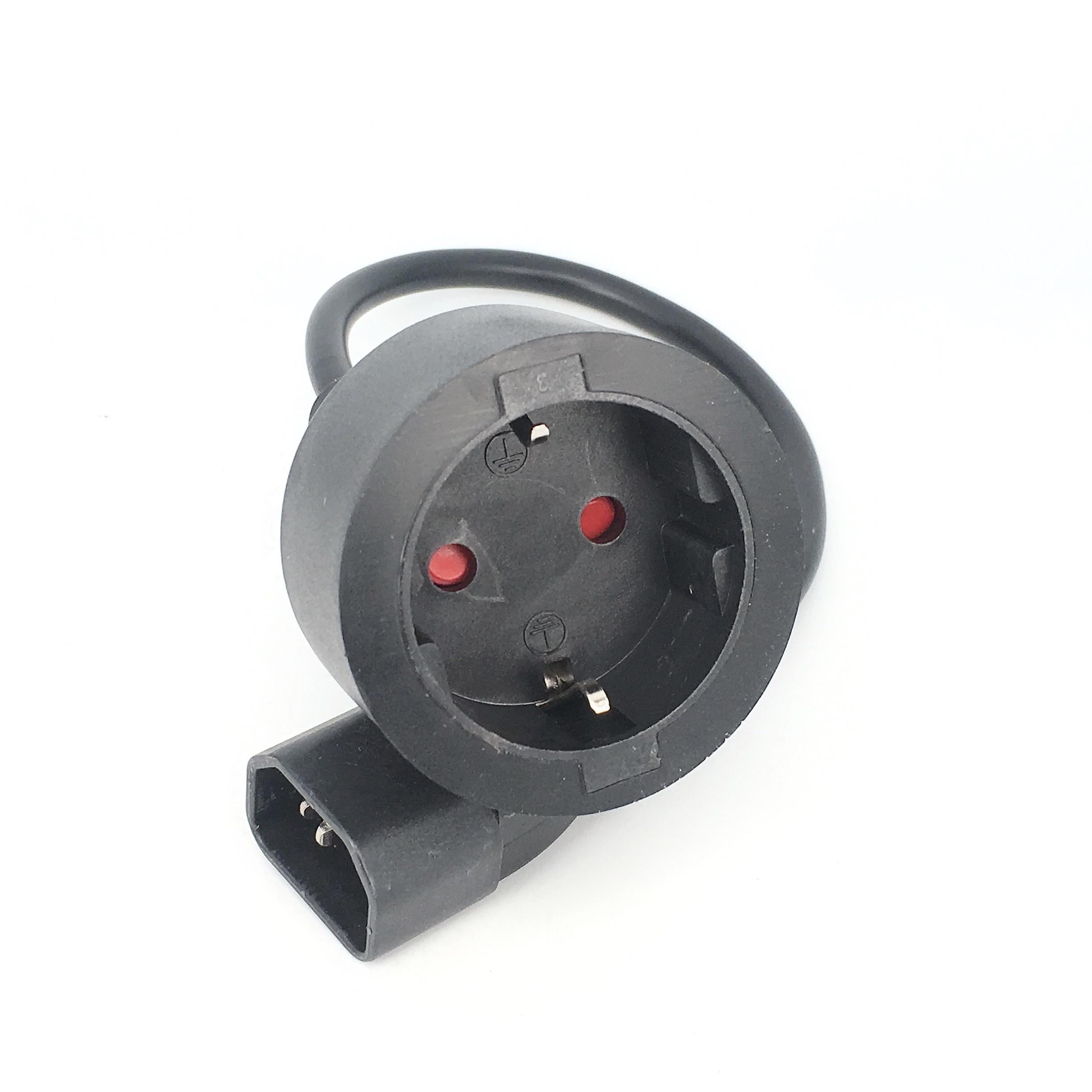 Cabo de extensão de alimentação UPS PDU IEC 320 C14 macho para Schuko CEE7/4 cabo adaptador fêmea europeu 30 cm