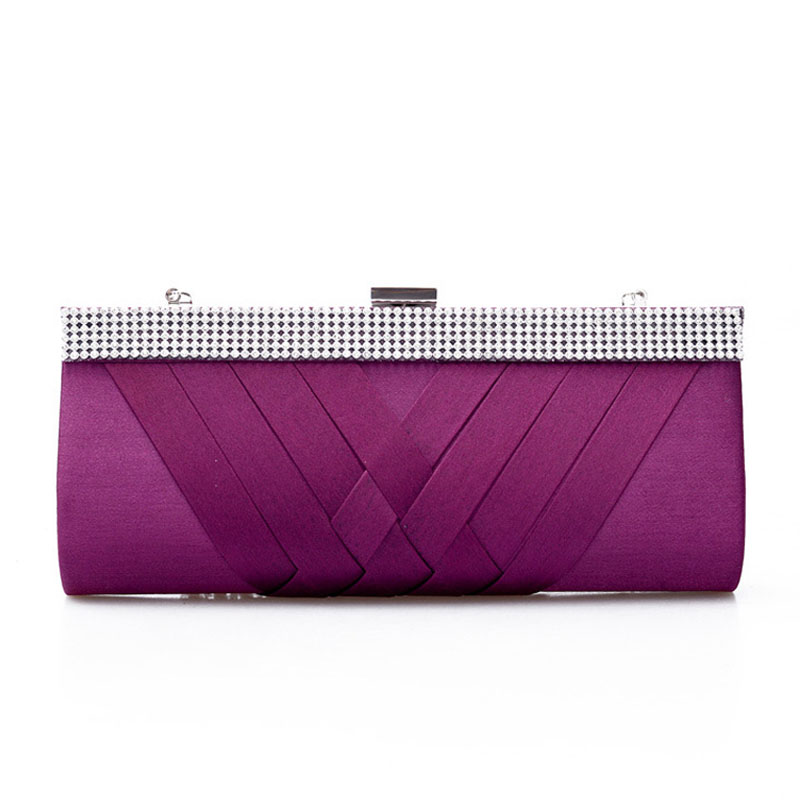 Vrouwen Dag Clutch Dames Portemonnee Keten Handtassen Vrouwen Avondtasje Paars Bruid Wedding Party Hand Tassen Koppelingen bolsas mujer XA187C