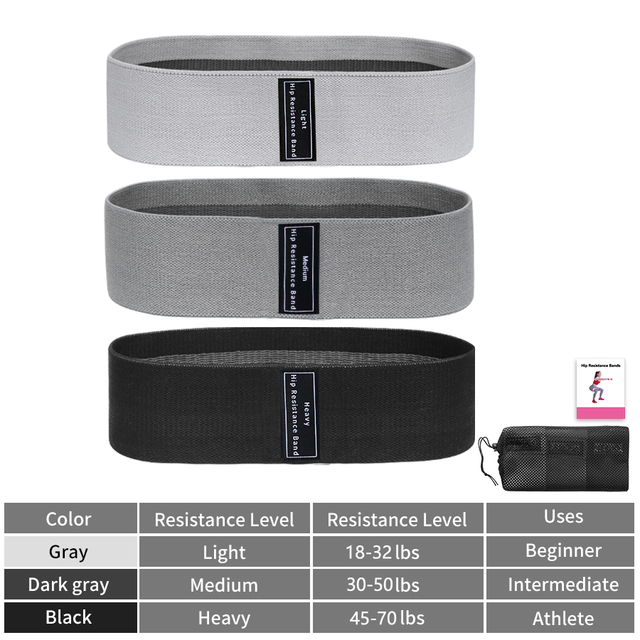 Bandes de résistance en tissu pour butin de hanche, bandes élastiques d'entraînement pour fessiers et cuisses, cercle de Squat, bandes de Fitness extensibles, boucles, équipement de gymnastique et de Yoga: Rouge