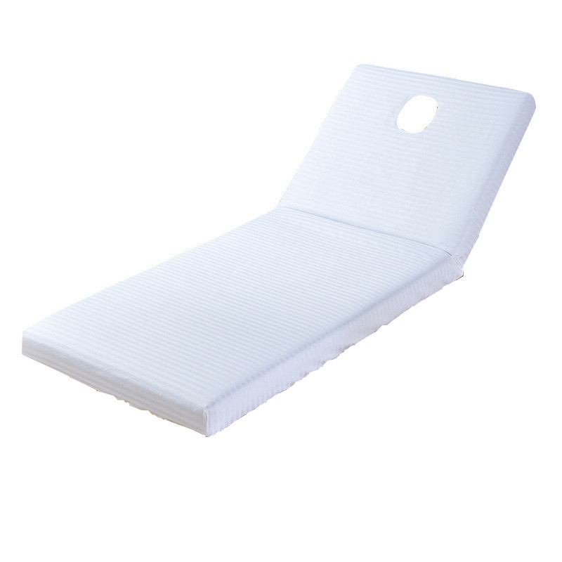 Skønhedssalon spa sengebetræk med ansigtshul hudvenlig massagedug polyester sengebetræk ren farve: Hvid