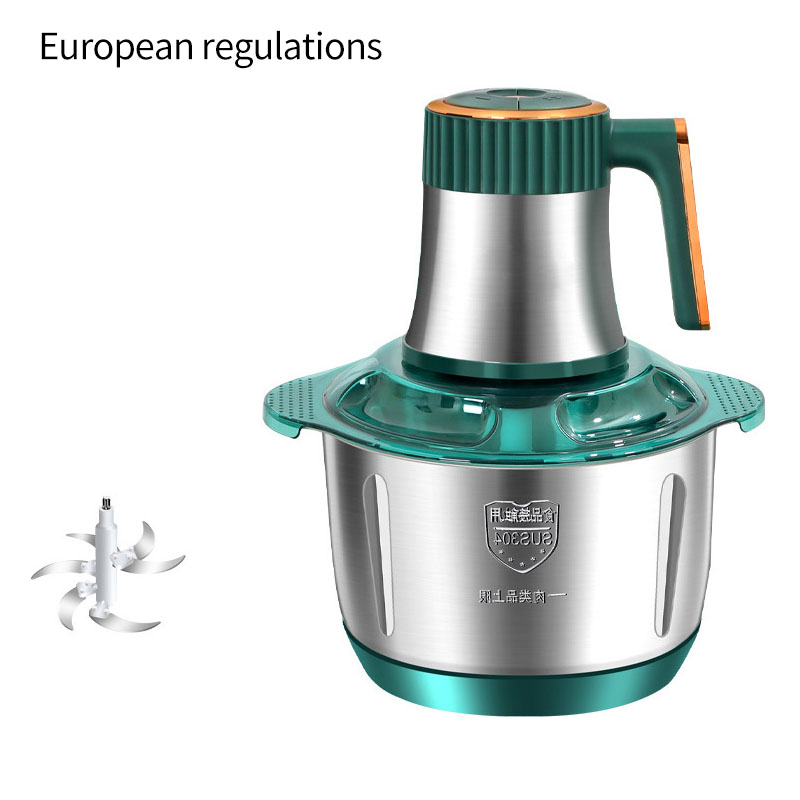 5 l elektrische Fleischwölfe, Lebensmittelzerkleinerer, Edelstahl, multifunktionaler Gemüseschneider, Prozessor, Zerkleinerer, Küchengeräte: Grau