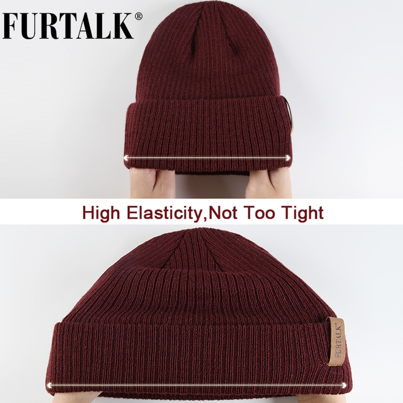 Furtalk uld beanie hat til kvinder vinter forår strikket motorhjelm hatte til kvinder strømpe cap kvindelige piger skullies beanies