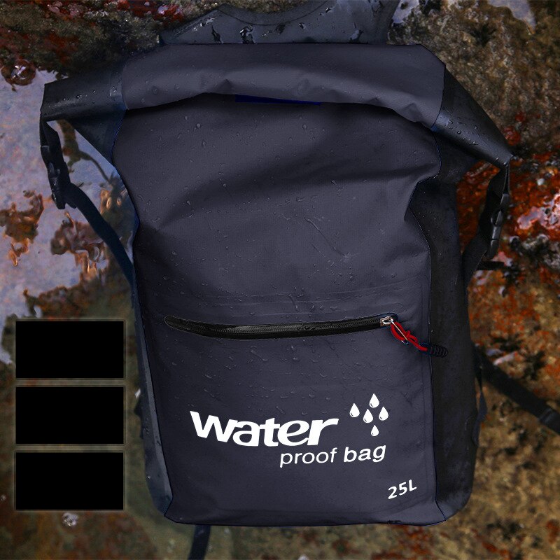 25l vandtæt rygsæk tørpose svømmetaske justerbar skulderrem flydende tørsæk til sejlads flydende sejlads rafting: B