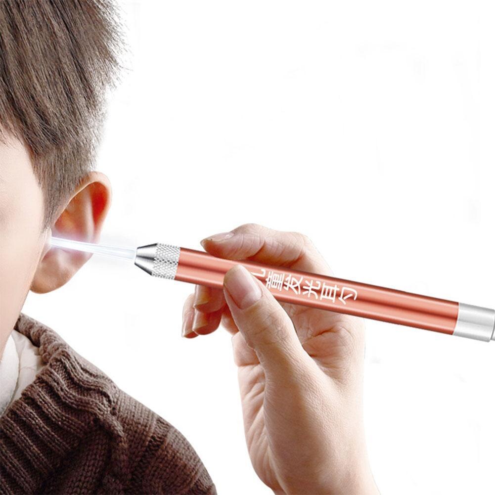 Led Licht Oor Wax Verwijderen Remover Kit Schoonmaken Tool Earpick Cleaner Curette Lichtgevende Oor Pick Stalen Lepel Zorg Oor