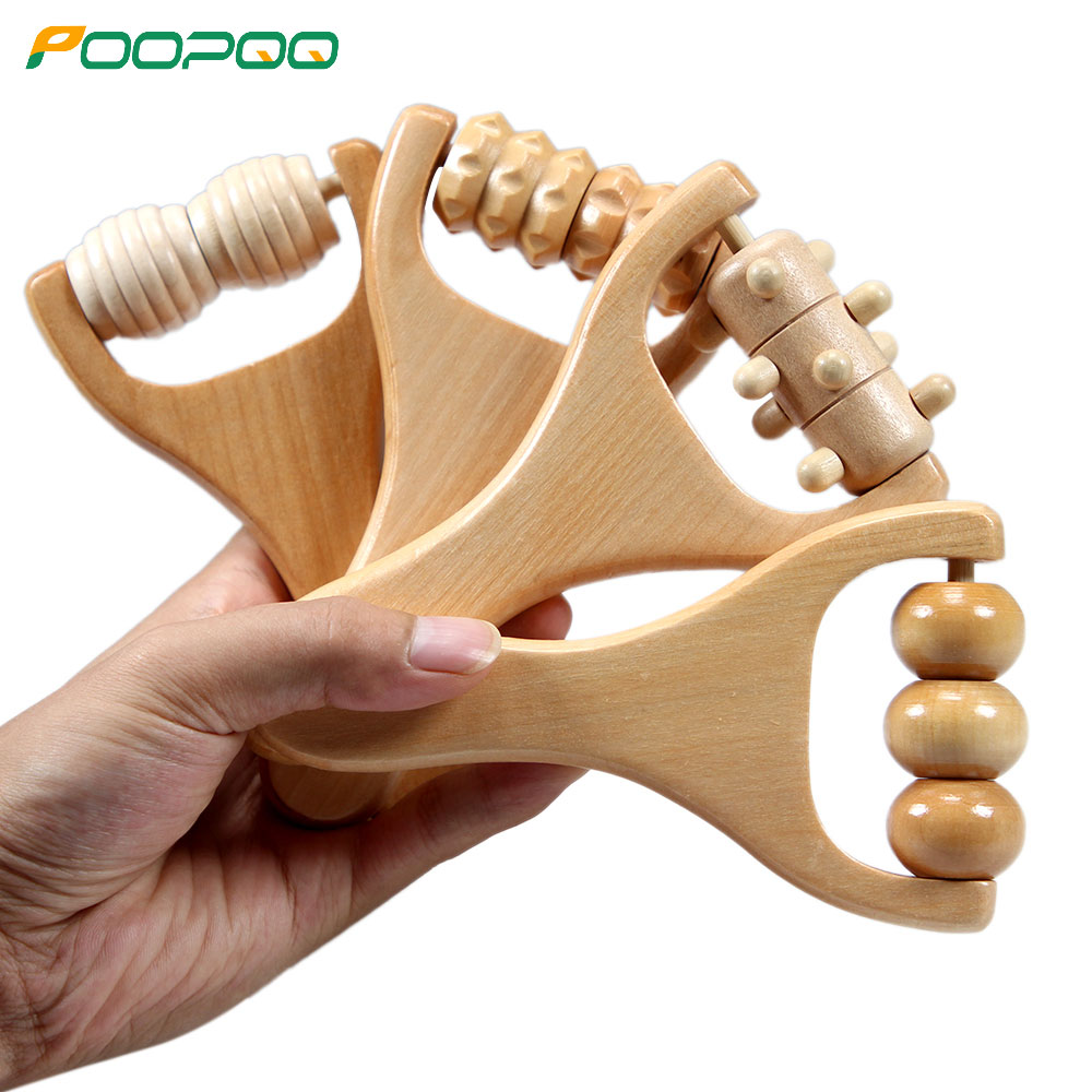 1 Stück Massageroller aus Holz, sofort selbstmassageende Taille, Oberschenkel, Beine, Hände, Ganzkörper-Rolle-Werkzeug, Massagegerät, DIY Maderotherapie