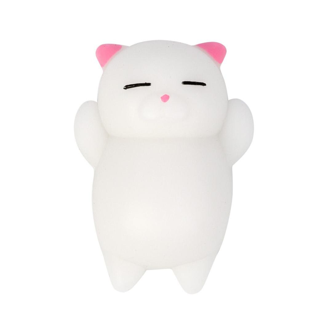 Desenhos animados 4 pçs bonito gato mochi squeezfigdet brinquedo autismo necessidades especiais aliviar o estresse decompressiontoy presente interessante para crianças