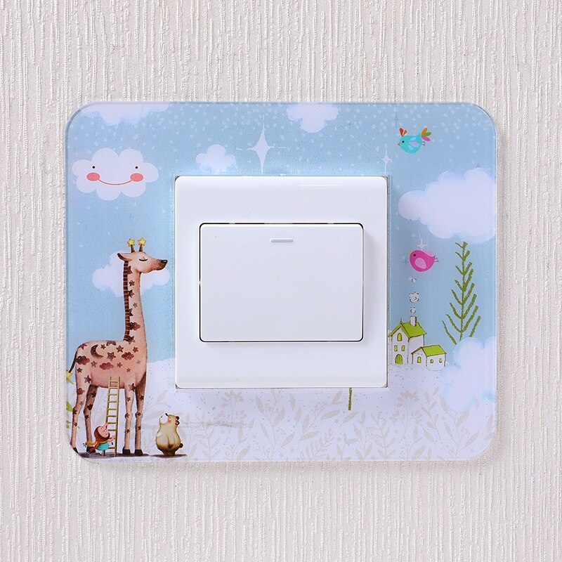 Pegatinas acrílicas para interruptor de enchufe, pegatinas de pared de estilo chino múltiple, decoración del hogar, sala de estar, placa de cubierta de interruptor de luz: G