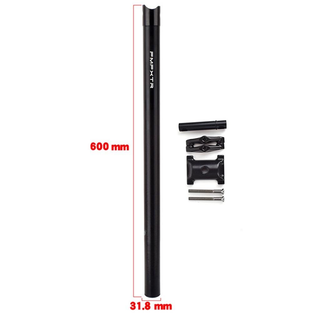 Tija de sillín de bicicleta plegable, aleación de aluminio, Urltra ligera, 31,8/33,9mm, 412: Black 31.8x600mm