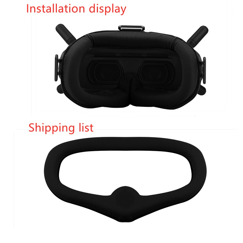 Auge Pad Einstellbare Kopfband Band für DJI FPV Combo Brille V2 Gesicht Platte Ersatz Kit für DJI FPV Drone brille Zubehör: Eye Pad Black