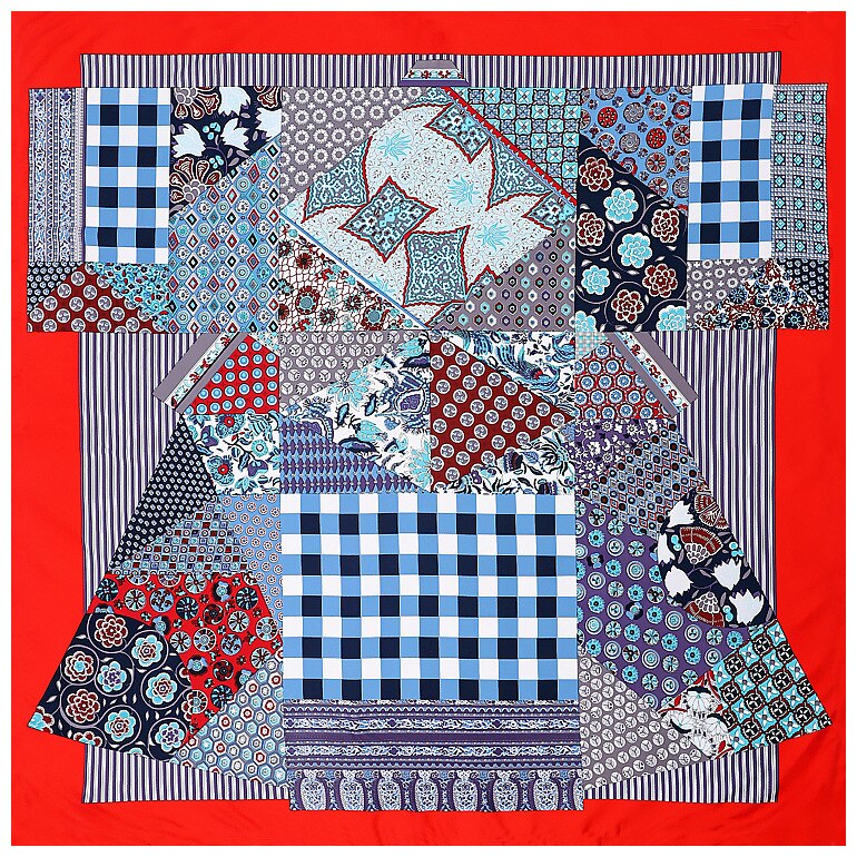 Vintage sidenscarf kvinnor foulard satin sjal scarfs tryck stor storlek fyrkantiga silke hår huvudsjalar