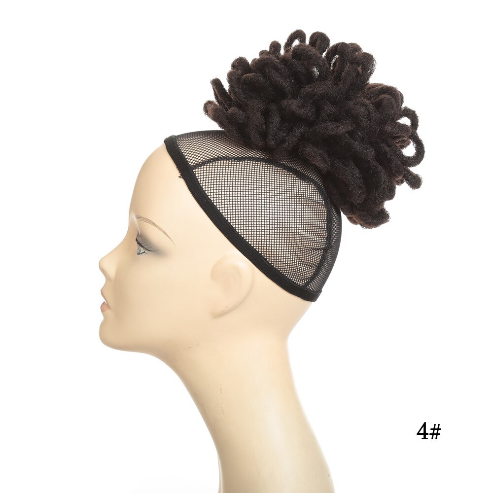 20.5 " dreadlocks chignon afro høj pust syntetisk hår knold hestehale klip i hår extensions snore hestehale hårstykker: #4