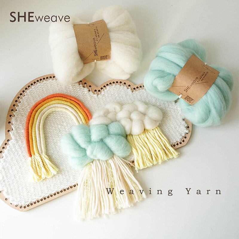 2m/ball, Merino Wool Roving ,wool yarn,Tapestry Weaving Yarn For Weaving, Wet Felting, DIY Craft Supplies,18 colors