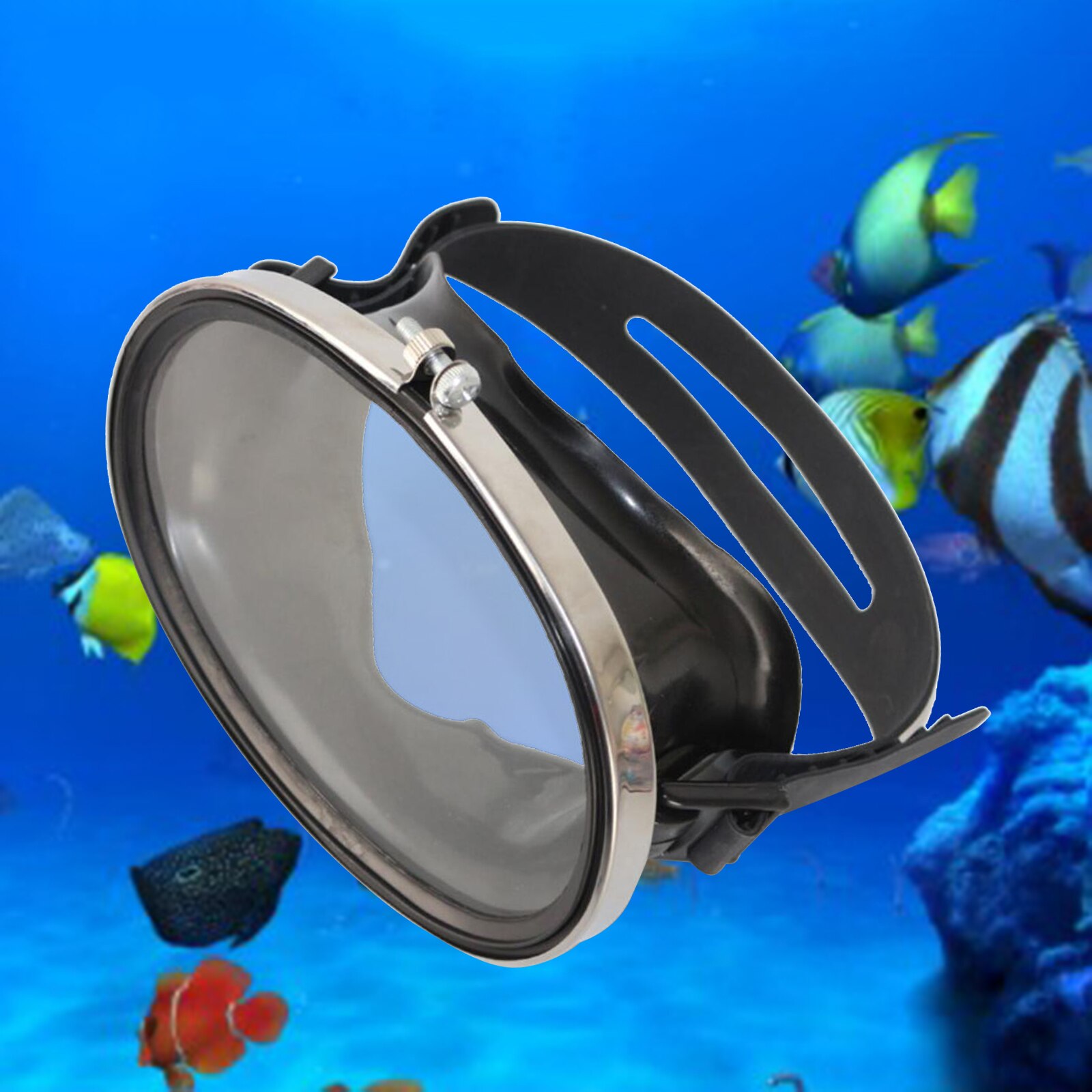 Adults Oval Scuba Dive Mask Waterproof Tempered Glass Underwater Swimming Glasses Scuba Free Diving Silicone Eyewear Equipment: Black