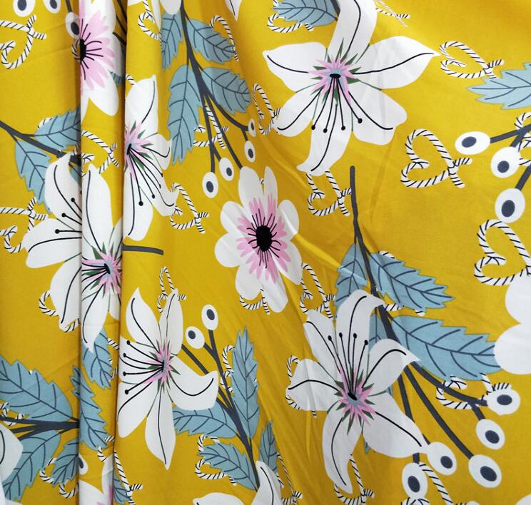 Soft Chiffon Dress Fabric dress blouse slightly stretchy shirt material DIY sewing textile Summer dress material: 5