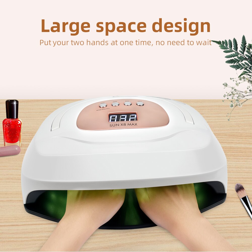 Lampe UV LED pour séchage de vernis à ongles, 120W, 57 pièces, avec capteur intelligent, affichage LCD, pour tout Gel, outil d&#39;art des ongles