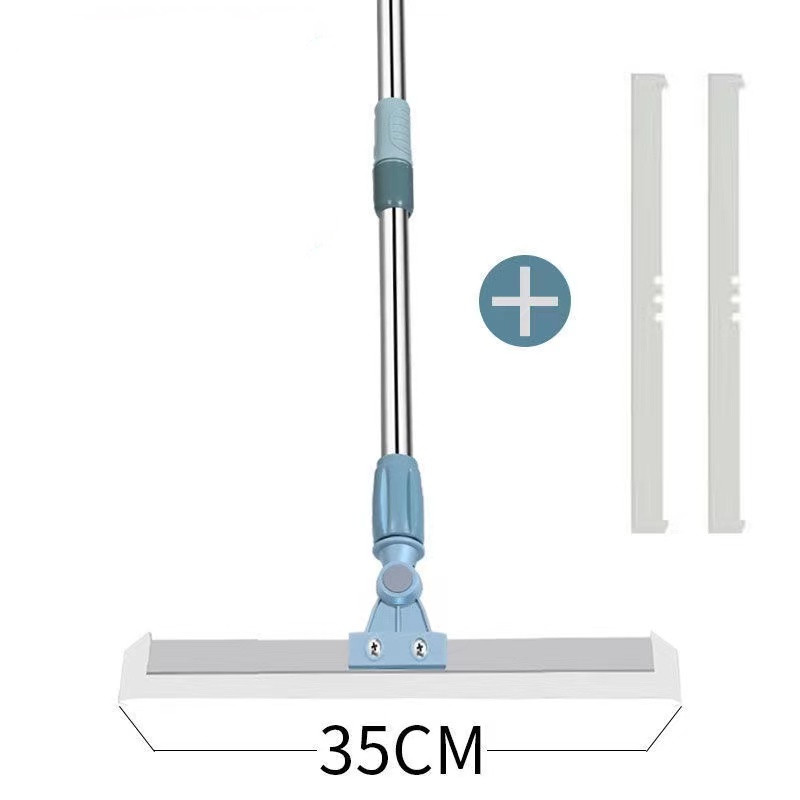Multifunction Magic Broom Magic Floor Wiper Rotatable Wiper Scraper Telescopic Broom Floor Window Squeegee Water Cleaning Tools: 35cm 2 Scrapers