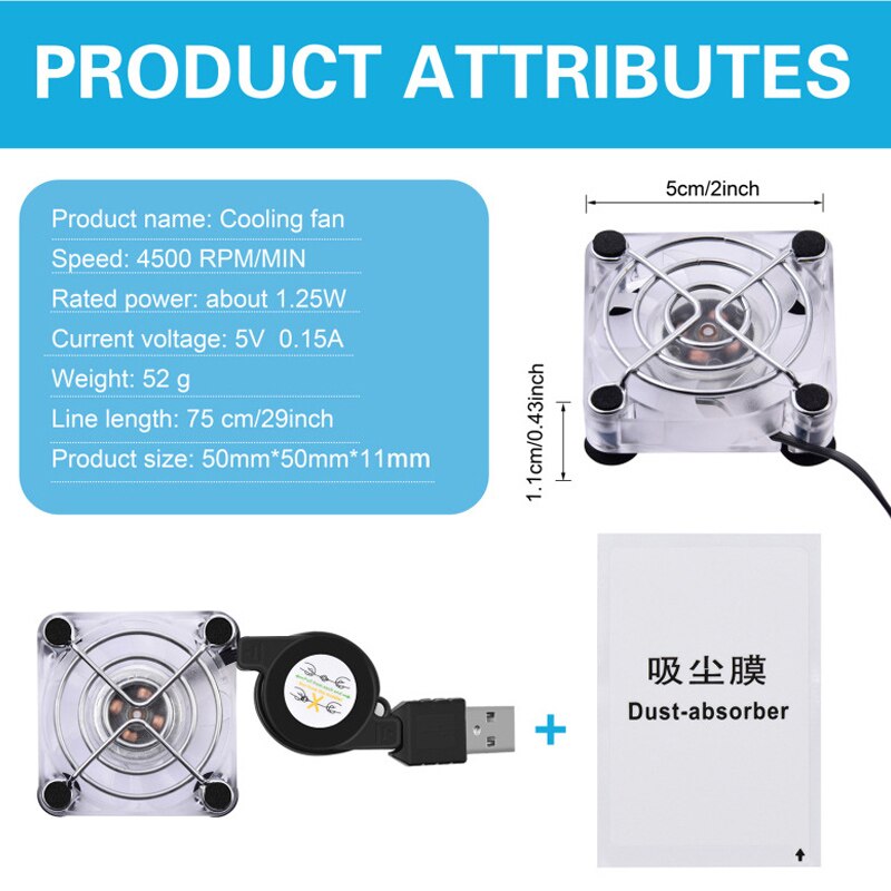 Cooler 5V Usb Power Fan Koellichaam Koelventilator Voor Android Tv Box Set Top Box Mobiele Telefoon Zuig cup