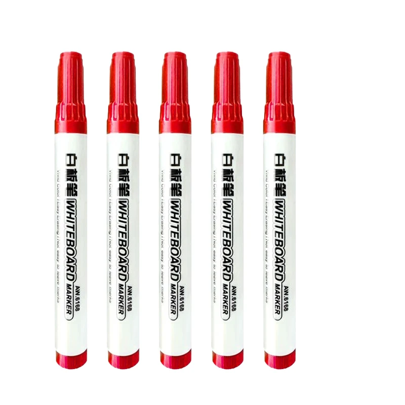 4/8 stuks zwarte uitwisbare whiteboard-pen, rood blauw af te vegen grote koppen, glazen notitiepen met grote capaciteit, whiteboard-markeerstift: Paars