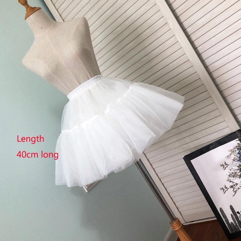 Organza Baljurk Korte Petticoat Lolita Cosplay Korte Jurk Petticoat Ballet Tutu Rok Rockabilly Crinoline