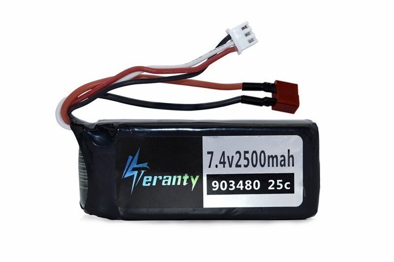 Opgradering 4000 mah 5000 mah 7.4v lipo batteri til wltoys 12428 12423 rc reservedele til bil 7.4v 2500 mah batteri /1500 mah batteri 903480: Burgunder