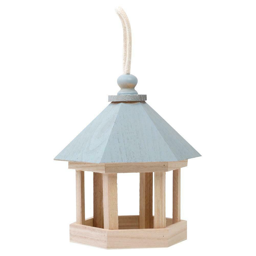 Hanging Bird Feeder Bird House Shaped Garden Outdoor Birdhouse Wooden Parrots House Garden Nest YE