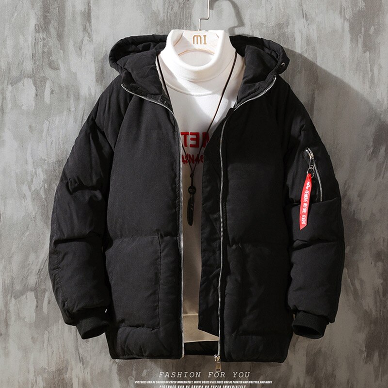 Merk grijs zwart winterjas heren korea parka jas dons warm houden oversize m -4xl 5xl 6xl: Wsy  m609 b / 5xl voor 190 cm 100kg