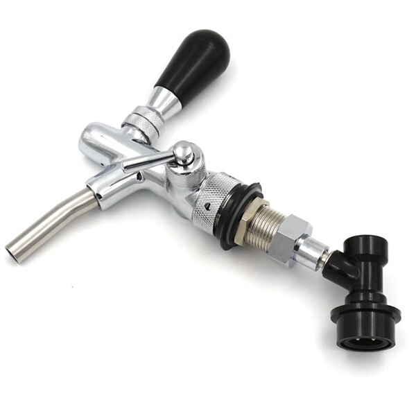 Verstelbare Kraan Met Bal Lock Quick Connector Vaatje Disconnect Voor Biervat, Homebrew Kegging Kit: Blauw