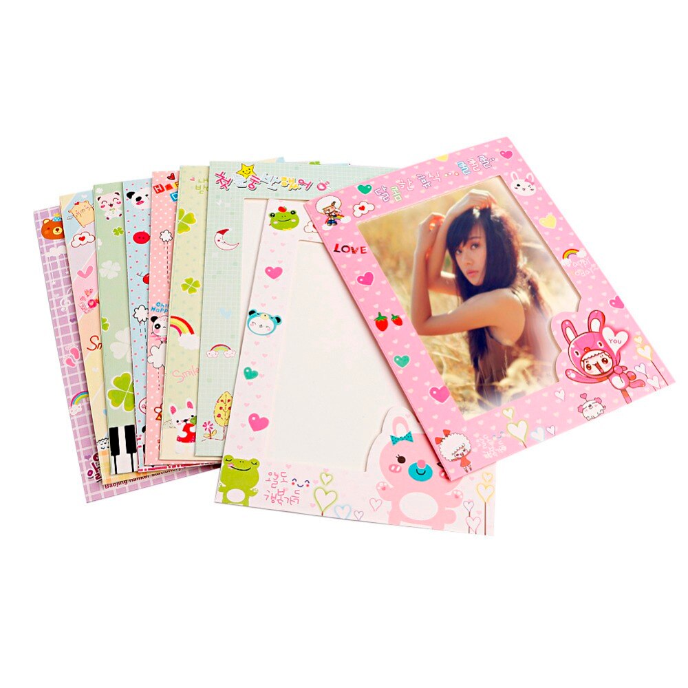 9 pcs/set 6 Inch Wall Hanging Cute Animal Paper Photo Frame for Pictures C26