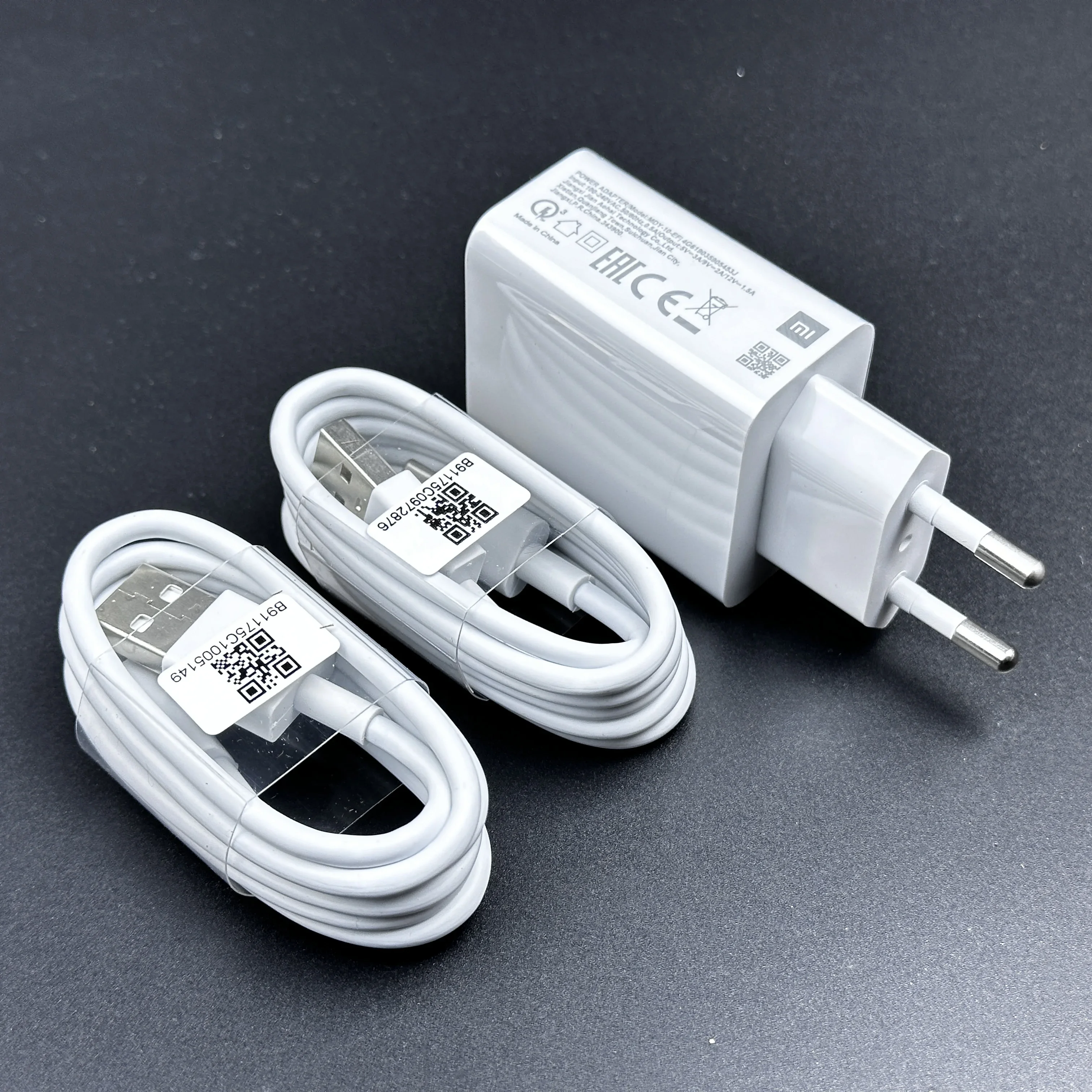 Original Xiaomi 18W Charger Fast Charge QC 3.0 EU Adapter For Redmi 12 10C 13R 12R Note 8 Pro 9 9T Poco M3 C40 Usb Type C Cable