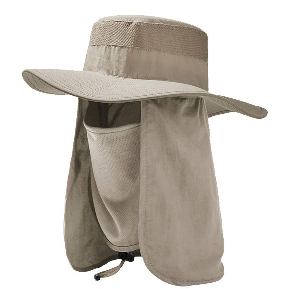 Chapeau de Protection contre le soleil pour hommes, casquette de Protection contre les UV pour le visage et le cou, pour Sport en plein air, randonnée, pêche: Kaki