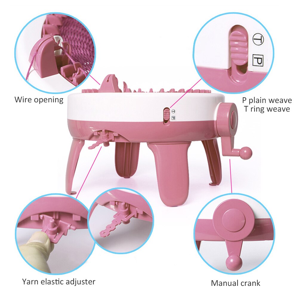 40 Needles Round Hand Knitting Machine Rotating Weaving Loom for Sock Hat Scarf Learning Toy Knitting machine Tools