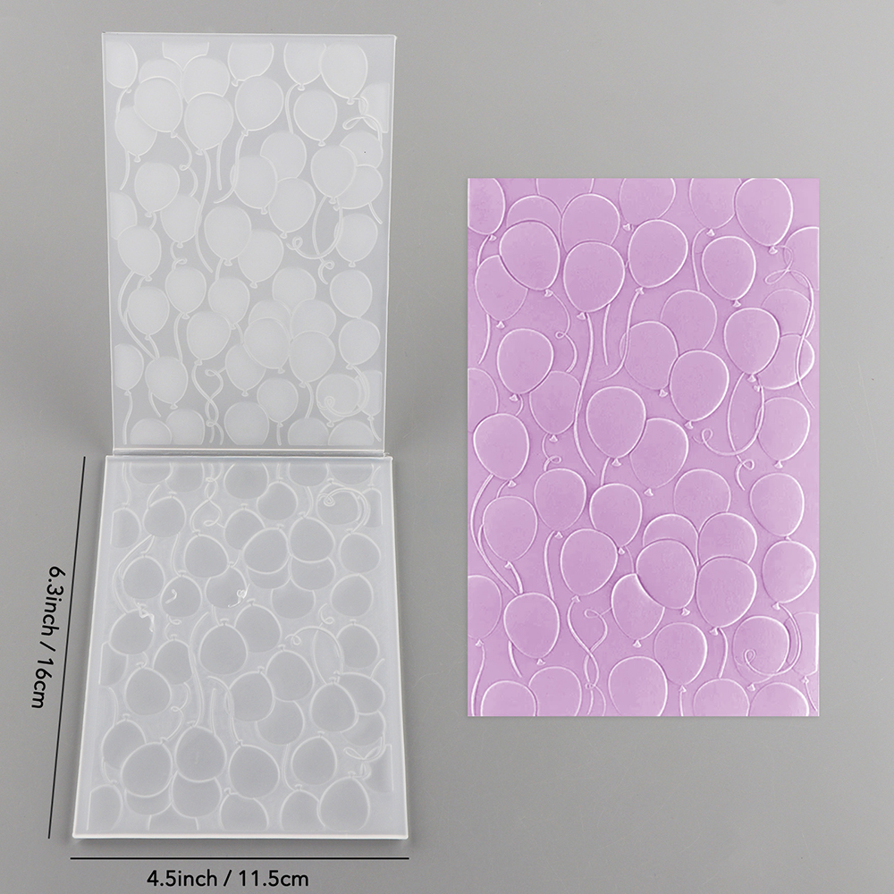 Carpeta de estampado 3D, globo, mariposa, flor, borde de hojas, plantilla de rejilla para decoración de álbum de recortes DIY, tarjeta de papel con textura adicional 2025: Gris oscuro