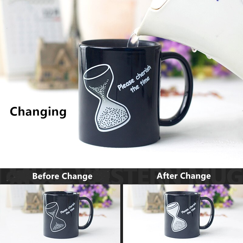 Creatieve Zandloper Kleur Veranderende Mok Magic Temperatuur Chameleon Mokken Warmtegevoelige Cup Koffie Thee Melk Cups Novelty