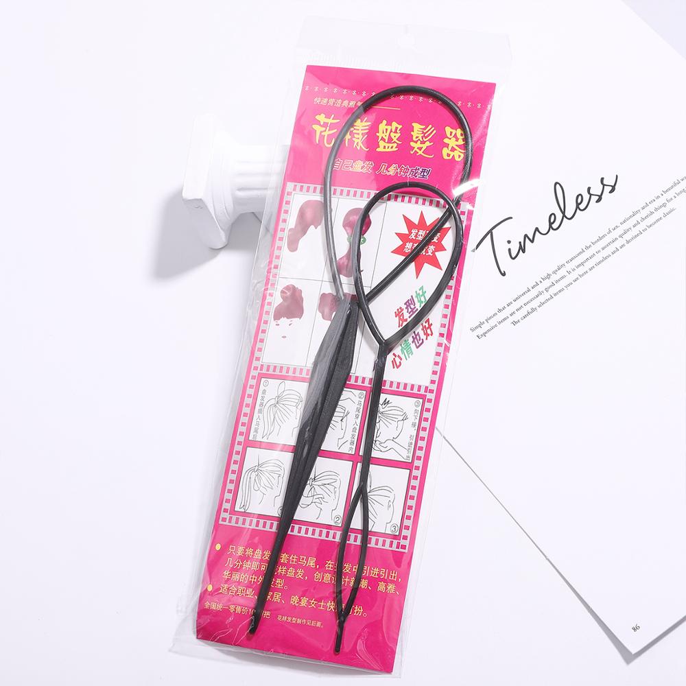 Magic Hair Styling Set Hair Pin Bun Maker Hair Braiding Twist Styling Tool Centipede Braids and Double Hook Plates Tool