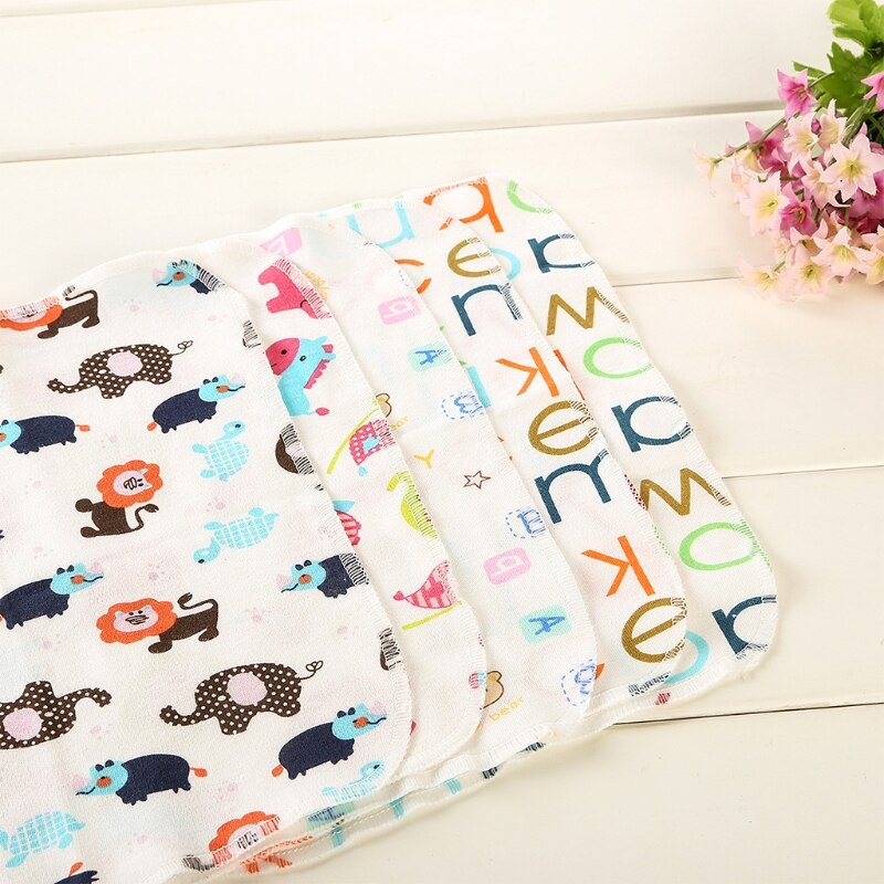 6Pcs Baby Cartoon Handdoeken Zakdoek Zwemmen Feeding Gezicht Washandje Veeg Doek