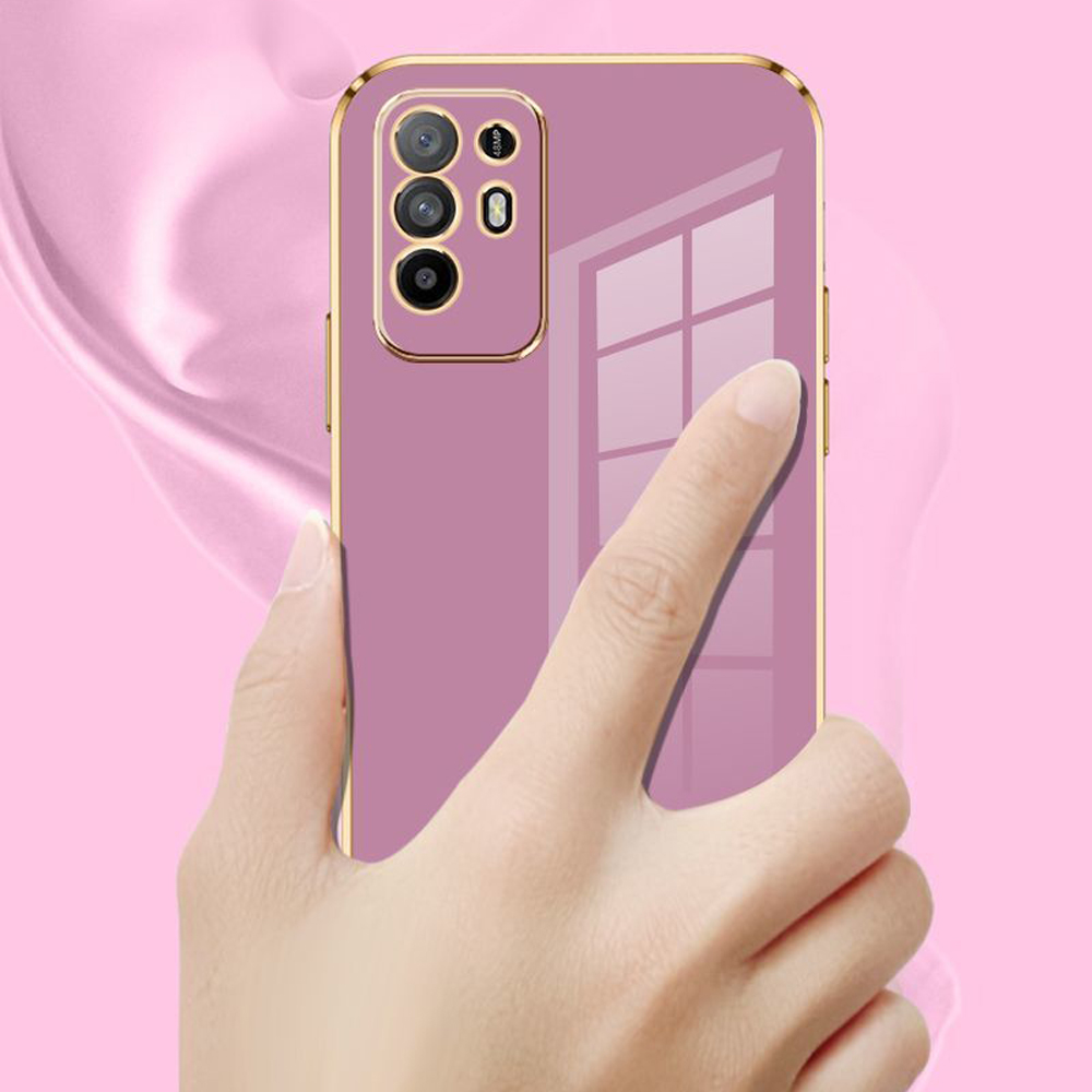 For oppo A94 5G Case OPPO Reno5z Reno 6z F19 ProPlus Luxury Square Plating Phone Case CPH2211 CPH2211 Shockproof Back Cover case