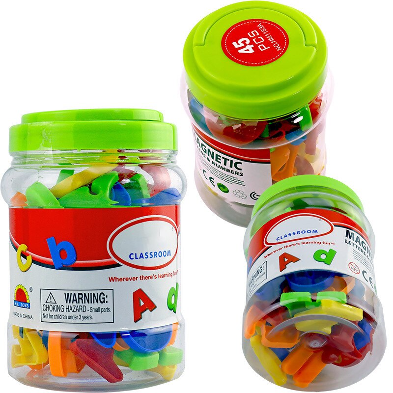 Magnetic Alphanumeric Alphabet Educational Refrigerator Magnet(26 Capital Letters+10 Numbers+6 Notation) 1 Set