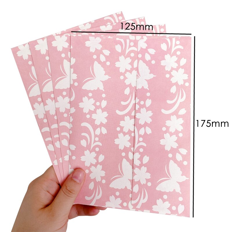 10pcs per pack Paper Envelopes Greeting Card Pink Beautiful flower Sakura Letter Envelope: 4