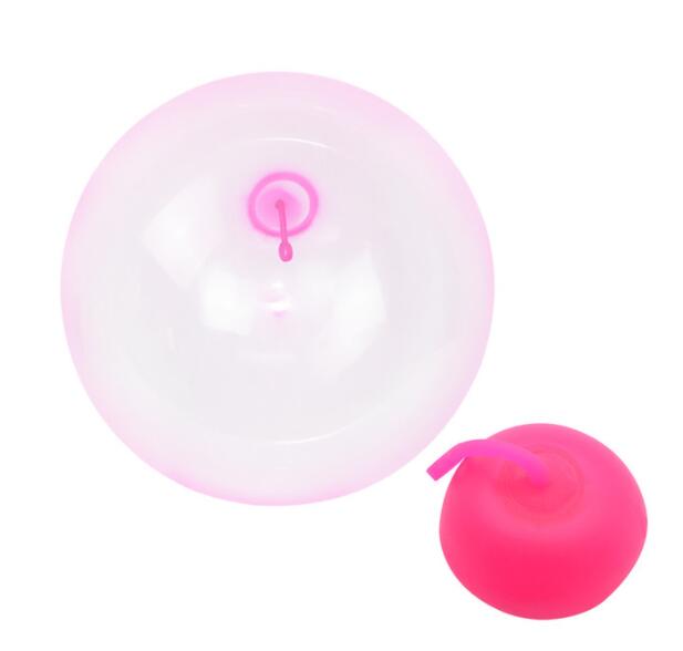 Durable Magic Bubble Ball Inflatable Fun Ball Amazing Tear-Resistant Super Wubble Bubble Ball Inflatable Outdoor Balls: 40cm / Pink