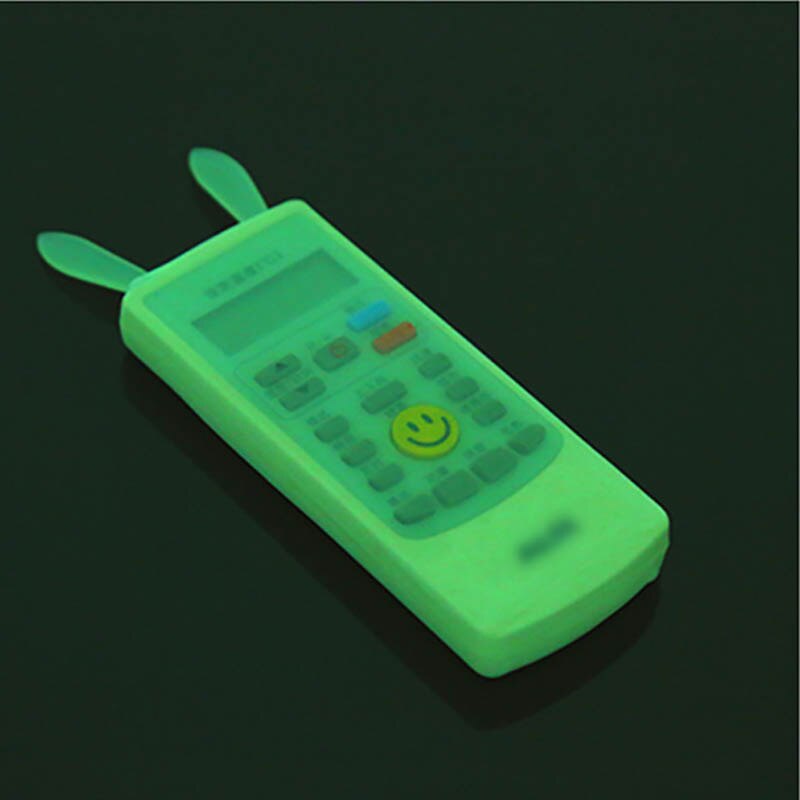 1 stk silikone fjernbetjening sød kanin tv air condition støvcover beskyttelsescover cover vandtæt støvbeskytter opbevaringstaske: D12 x 4.5cm lysende