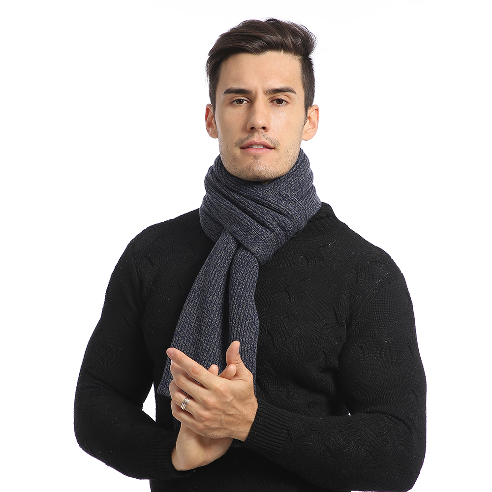 Winter Scarf for Men Soft Knit Scarve Long Striped Scarf Women 170cm