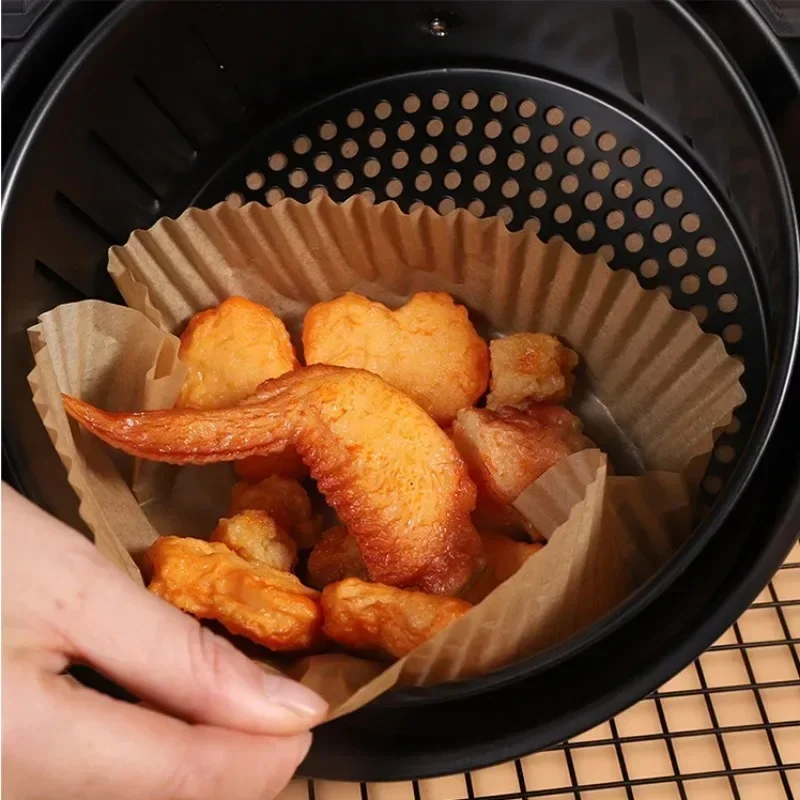 50/100 pezzi di carta antiaderente per alimenti, friggitrice ad aria, carta usa e getta, forno a microonde, carta per friggere, cucina, dessert, barbecue, utensili da forno
