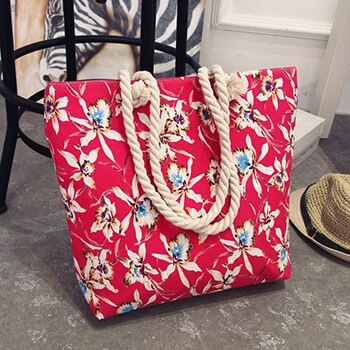 Mara 'S Droom Vrouwen Tas Bloemen Handtassen Grote Capaciteit Rits Canvas Schoudertas Winkelen Strand Tassen Pouch Feminina: B
