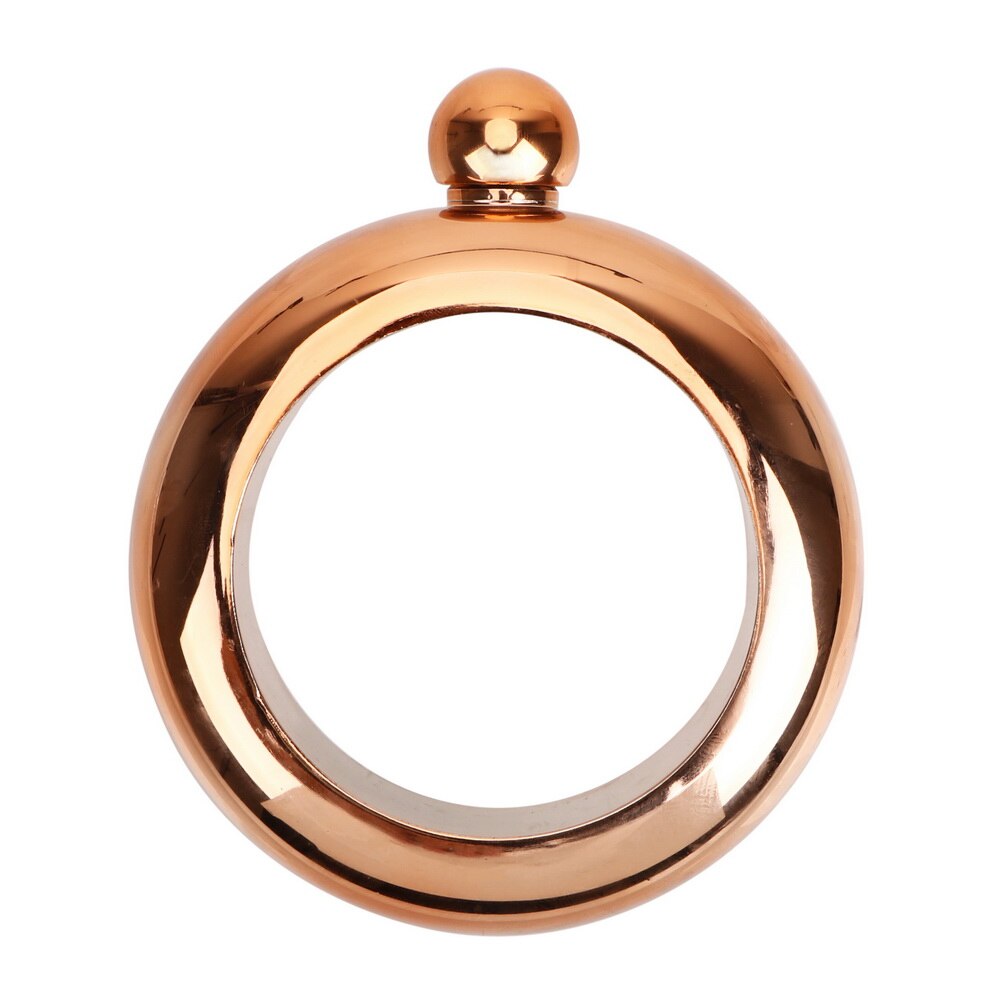 3.5 oz armbanden heupfles drinkgerei accessoires voor whisky wodka alcohol armband wijnfles ronde chique heupfles: Roségoud