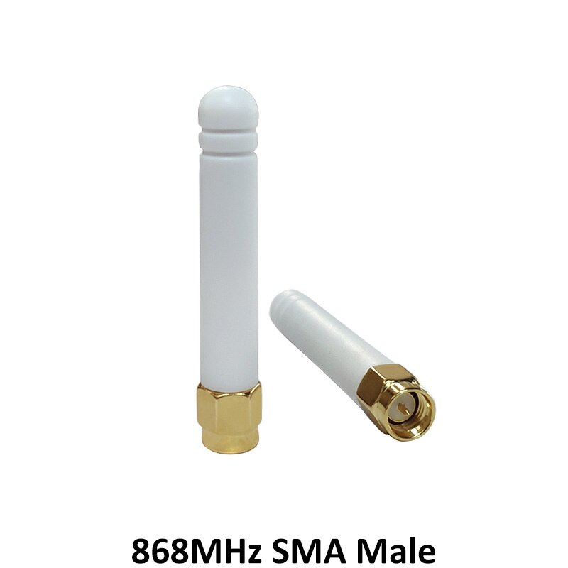 GWS 2/5 Stück 868MHz Antenne mit 3dBi Verstärkung, SMA Stecker oder Buchse, Weiß, 5cm, 915MHz LoRa Antenne für Meshtastic LoRa LoRaWAN Tor